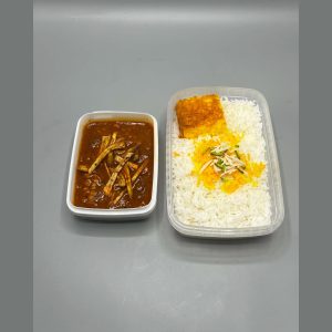 چلو خورشت قیمه سیب زمینی