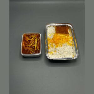 چلو خورشت قیمه سیب زمینی