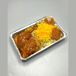 باقالی پلو با ران مرغ