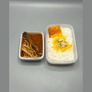 چلو خورشت قیمه سیب زمینی بادمجان