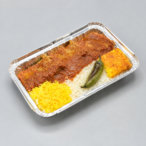 چلو کباب تابه ای
